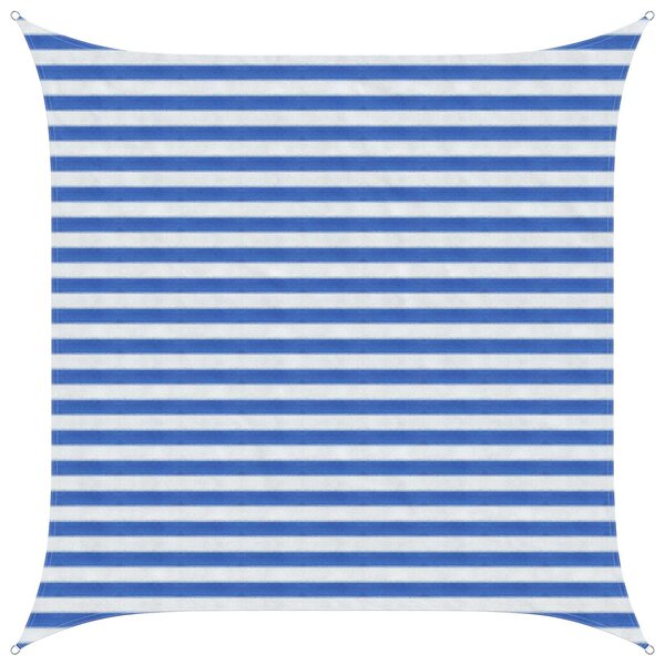 vidaXL Voile d'ombre 2 5 x 2 5 m HDPE Carré Bleu et Blanc