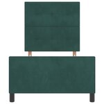 Cadre de lit vidaXL Vert foncé 90x200 cm en Velours