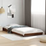 vidaXL Cadre de lit sans matelas chêne marron 75x190 cm
