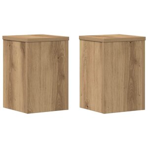 vidaXL Supports pour plantes 2 Pièces chêne artisanal bois d'ingénierie