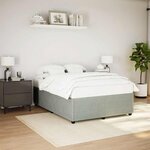 vidaXL Cadre de lit sans matelas gris clair 140x190 cm velours