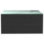 vidaXL Salon de jardin 5 Pièces avec coussins Résine tressée Noir