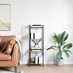 vidaXL Bibliothèque chêne artisanal 40 x 30 x 118 cm Bois d'ingénierie