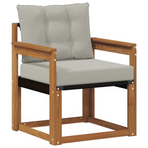 vidaXL Canapé d’extérieur Bois d'Acacia Massif Gris Naturel et Clair