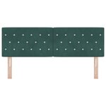 vidaXL Tête de lit LED avec boutons en cristal sur un revêtement en velours vert foncé de 80 cm