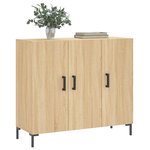 vidaXL Buffet chêne sonoma 90x34x80 cm bois d'ingénierie