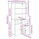 vidaXL Haut Armoire avec tiroir Chêne artisanal 69 5 x 34 x 180 cm
