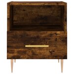 vidaXL Table de chevet chêne fumé 40x35x47 5 cm bois d’ingénierie