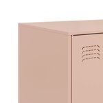 vidaXL Buffet rose 67x39x107 cm acier