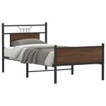 vidaXL Cadre de lit sans matelas chêne marron 80x200cm bois ingénierie