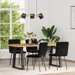 vidaXL Chaises à manger lot de 4 Noir Velours