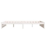 vidaXL Cadre de lit sans matelas blanc bois massif 140x200 cm