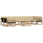 vidaXL Ensemble de canapés d'extérieur 8 pc Blanc et Beige
