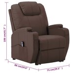 vidaXL Fauteuil Marron Similicuir