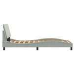 vidaXL Cadre de lit sans matelas Hanko gris clair 90x200 cm velours