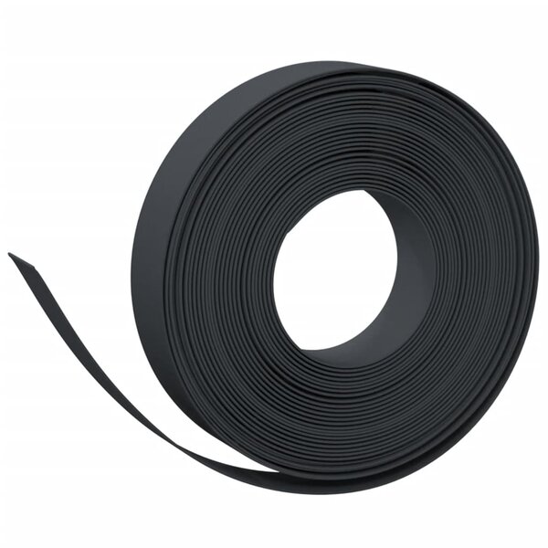 vidaXL Bordure de jardin noir 10 m 10 cm polyéthylène