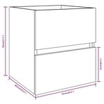 vidaXL Armoire d'évier Chêne fumé 41x38 5x45 cm Bois d'ingénierie