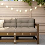 vidaXL Canapé d'angle marron miel bois de pin solide