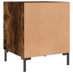 vidaXL Tables de chevet 2 Pièces chêne fumé 40x40x50 cm bois d'ingénierie