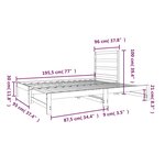 vidaXL Lit coulissant 2x(90x190) cm Bois de pin massif
