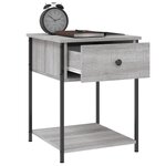 vidaXL Table de chevet sonoma gris 44x45x58 cm bois d'ingénierie