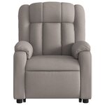 vidaXL Fauteuil inclinable de massage électrique Taupe Tissu