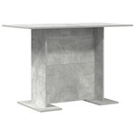 Table de salle à manger vidaXL en béton gris 110x60x75 cm en bois d'ingénierie