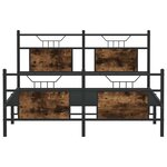 vidaXL Cadre de lit sans matelas chêne fumé 140x200 cm bois ingénierie