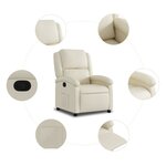 vidaXL Fauteuil inclinable crème similicuir