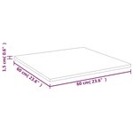 vidaXL Dessus de table carré Marron clair60x60x1 5cm Bois chêne traité