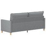 vidaXL Canapé Gris clair 196 x 81 x 87 5 cm Tissu