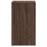 vidaXL Armoire de chevet et lumières LED chêne marron bois ingénierie