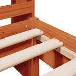 vidaXL Lit bibliothèque sans matelas cire marron 100x200 cm pin massif