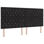 Literie vidaXL Noir 200x200 cm Velours