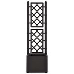 vidaXL Lit surélevé de jardin treillis système d'arrosage Anthracite