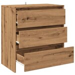 vidaXL Buffet chêne artisanal 70x41x75 cm bois d'ingénierie