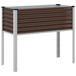 vidaXL Jardinière marron 100x45x90 cm acier