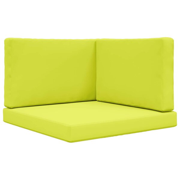 vidaXL Coussin de canapé d'extérieur 3 Pièces Vert Polyester