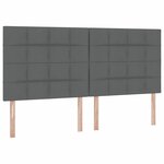 vidaXL Lit de Rangement Gris foncé 200 x 200 cm Cuir synthétique