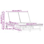 Transat double vidaXL avec des roues et un coussin en bois d'acacia