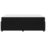 vidaXL Cadre de lit avec matelas Noir 120 x 190 cm tissu