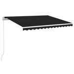vidaXL Auvent manuel rétractable avec LED 350x250 cm Anthracite