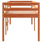 vidaXL Lit haut sans matelas cire marron 80x200 cm bois massif