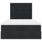 vidaXL Cadre de lit ottoman avec matelas noir 120x200 cm velours