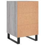 vidaXL Table de chevet sonoma gris 40x40x66 cm bois d'ingénierie