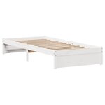 vidaXL Cadre de lit sans matelas blanc 90x190 cm bois de pin massif