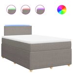 vidaXL Sommier à lattes de lit avec matelas Taupe 120x200 cm Tissu