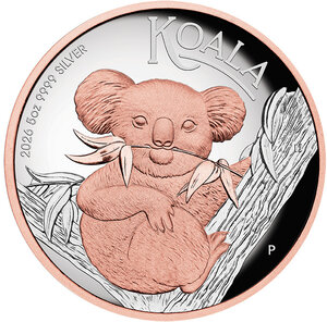 Monnaie AUSTRALIAN KOALA 5 Oz Argent 8$ Australia 2026 (PRÉCOMMANDE)