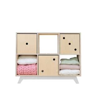 Meuble de rangement NABOSKY blanc 2x3