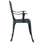 vidaXL Chaise de jardin 2 Pièces Vert 55 x 56 5 x 91cm Aluminium